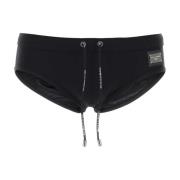 Dolce & Gabbana Svart stretch nylon simbaddräkt Black, Herr