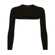 Dolce & Gabbana Svarta Sweaters med Rund Hals och Långa ärmar Black, D...
