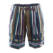 Dolce & Gabbana Randiga Bermuda Shorts för Män Green, Herr