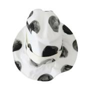 Dolce & Gabbana Logo Bucket Hat, Vit med Svart Polka Dot White, Dam