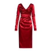 Dolce & Gabbana Satinklänning Red, Dam