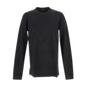 Dolce & Gabbana Långärmad T-shirt med råa kanter Black, Herr