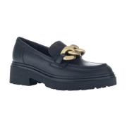 Gabor Svart Guld Matt Stängda Loafers Black, Dam