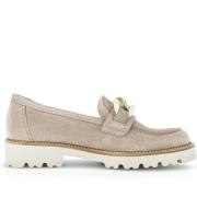 Gabor Beige Mocka Loafers för Kvinnor Beige, Dam