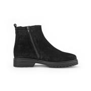 Gabor Elegant ankelboot i mocka med luftkammar sula Black, Dam