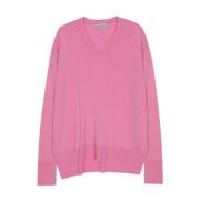 John Smedley Avslappnad passform Merinoull Jersey Pink, Dam