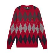 Lyle & Scott Stickkläder Red, Herr