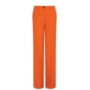 Marella Straight Trousers Orange, Dam