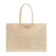 Salvatore Ferragamo Stor Studio Box shopper väska Beige, Dam