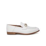 Salvatore Ferragamo Almond Toe Läderloafers Beige, Dam