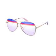 Salvatore Ferragamo Solglasögon i Aviator-stil med Metallram Multicolo...