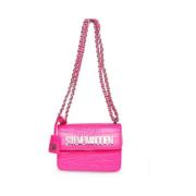 Steve Madden Fluo Pink Mini Cross Body Väska med Coco Print Pink, Dam