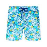 Vilebrequin Vintage Blue Lazuli Badshorts - Tropical Turtles Blue, Her...