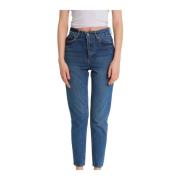 Catwalk Högmidjade basic jeans - D83607 Blue, Dam