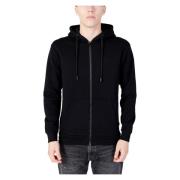 Jack & Jones Herr Zip Hoodie Black, Herr