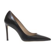 Stuart Weitzman Svarta Pumps med Mjuk Borstad Effekt Black, Dam