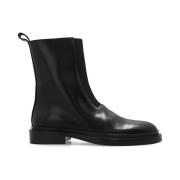 Jil Sander Läder ankelboots Black, Dam