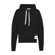 Jil Sander Hoodie med logopatch Black, Herr