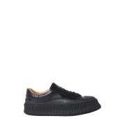 Jil Sander Chunky Låga Sneakers i Läder Black, Herr