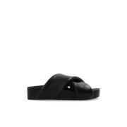 Jil Sander Läder slides Black, Dam