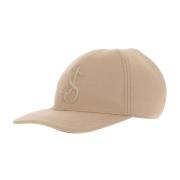 Jil Sander Mysig Cashmere Hatt med Justerbar Rem Beige, Dam