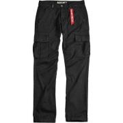 Alpha Industries Svarta cargobyxor med platta cargofickor Black, Herr