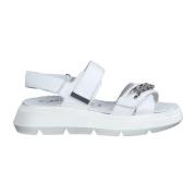 Tamaris Vita Läderplatta Sandaler White, Dam