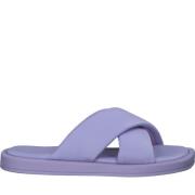 Tamaris Lila Läder Sliders för Kvinnor Purple, Dam