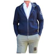 Aeronautica Militare Dragkedja Huva Gilet i Blandad Rayon Blue, Herr