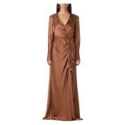 Alberta Ferretti Maxi Klänning Brown, Dam