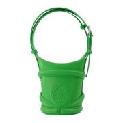 Alexander McQueen Curve Mini -väskan i grönt läder Green, Dam
