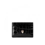 Alexander McQueen Krokodileffekt Korthållare Black, Unisex