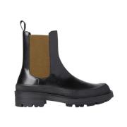 Alexander McQueen Stack Chelsea Boots, Läder, Modern Stil Black, Herr