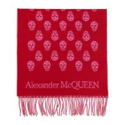 Alexander McQueen Ullhalsduk Red, Dam