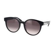 Alexander McQueen McQueen Graffiti Runda Solglasögon Black, Unisex