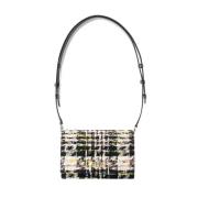 Alexander McQueen Tweed Flap Handväska Multicolor, Dam