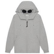 C.p. Company Stilfull Zip Through Goggle Hoodie Gray, Herr