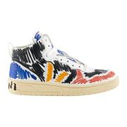 Veja Stiliga Lädersneakers med Unik Design Multicolor, Dam