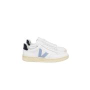 Veja Blåa Lädersneakers med Sportig Design Multicolor, Dam