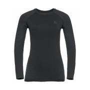 Odlo Crew Neck Långärmad Top Black, Dam