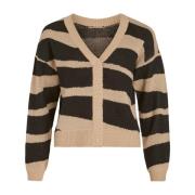 Vila Beige Cardigan för Kvinnor Beige, Dam