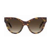 Love Moschino Mönstrade Cat-eye Solglasögon med Bruna Gradientglas Bro...