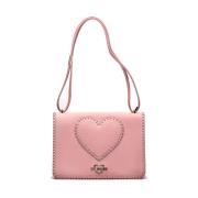 Love Moschino Rosa Syntetisk Läder Axelväska Pink, Dam