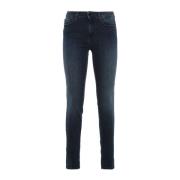 Love Moschino Blå Faded Slim Fit Jeans Blue, Dam