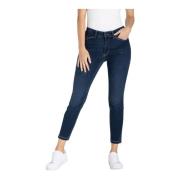 MAC Mörk Denim Skinny Jeans med Dragkedjedetalj Blue, Dam