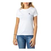 Calvin Klein Jeans Dam Tryckt T-shirt White, Dam