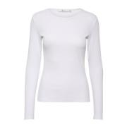 Gestuz Drewgz LS Tee Noos Top White, Dam