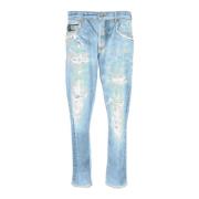 Versace Jeans Couture Herr 3D-tryck Kontrastlogotyp Denim Jeans - 33 B...