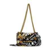 Versace Jeans Couture Nylon Axelväska med Space Couture Print Black, D...