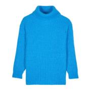 Ba&Sh Oversized Turtlenecktröja Blue, Dam